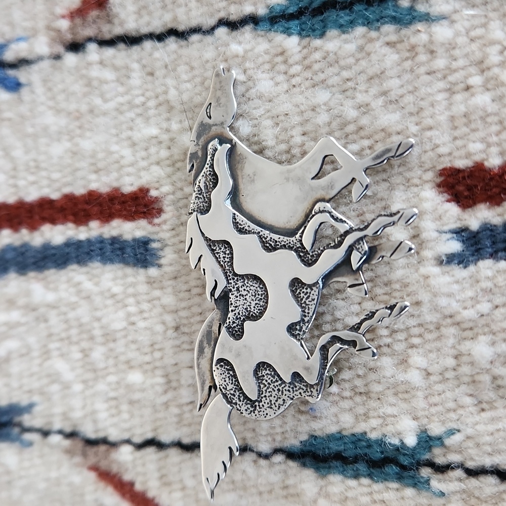 Fabulous Native American Navajo Sterling Horse Brooch By Frank Salcido ๐โฅ๏ธ - Picture 2 of 11